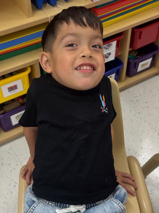 smiling and enjoying lunch