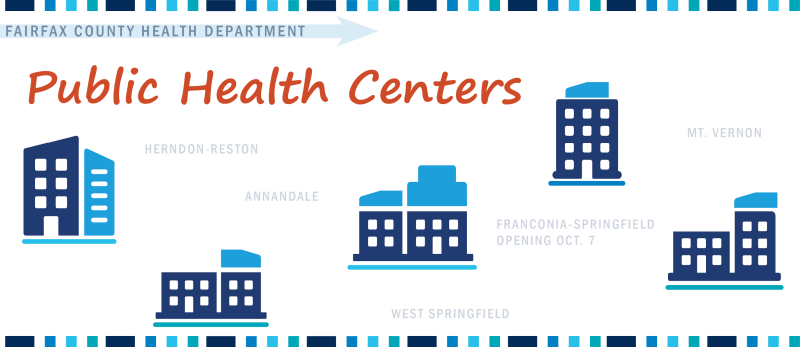 Graphic of Fairfax County Public Health Centers