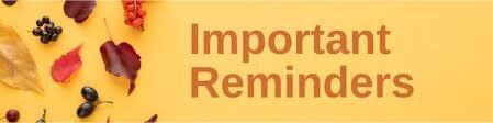 important reminders