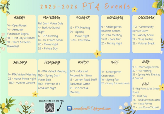 PTA Calendar