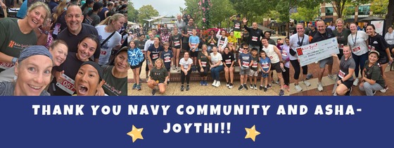 Thank you Navy Community and Asha Joythi