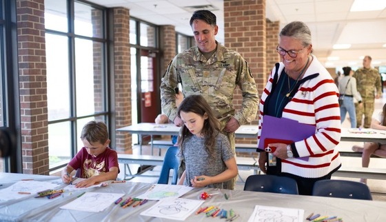 Dr. Reid at military bbq