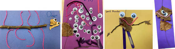 Images of sample leaf man art