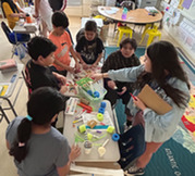 students using the makerspace