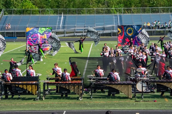 The TJ Marching Colonials performing at the Colgan Classic