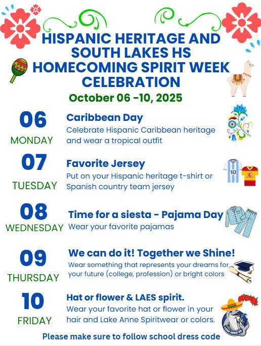 Hispanic Heritage Month Spirit Week