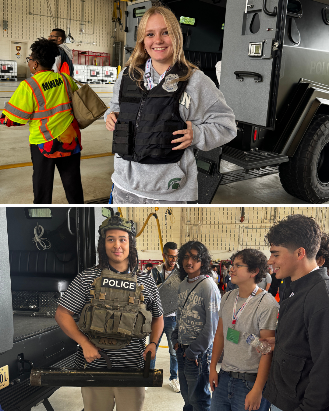 students at the airport field trip