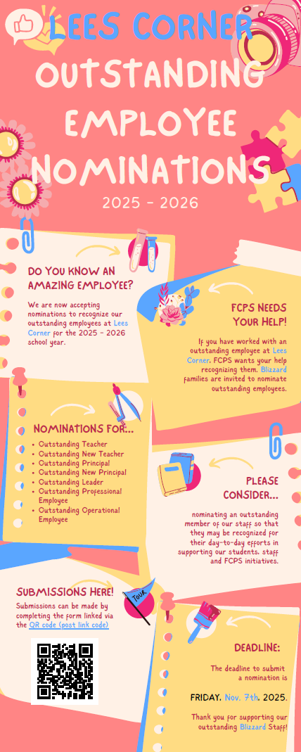 Lees Corner Outstanding Employee Nominations