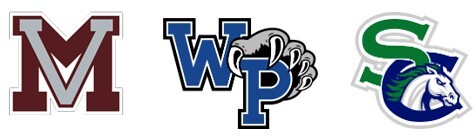 Mount Vernon HS, West Potomac HS, and South County HS logos