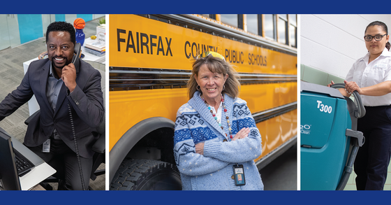 banner where different employees are smiling