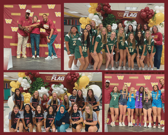 FCPS Girls Flag Down Commanders to Help Kick Off Flag Football Program