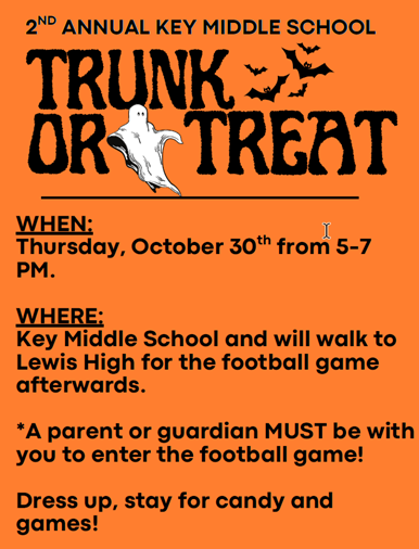 Key Middle School Trunk or Treat Oct 30 2025