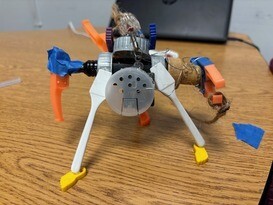 crab made out of trash