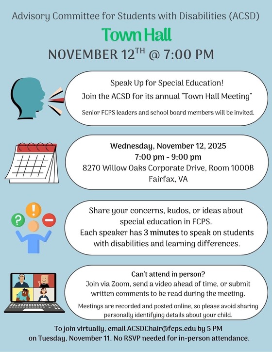 Advisory Committee for Students with Disabilities (ACSD) Town Hall