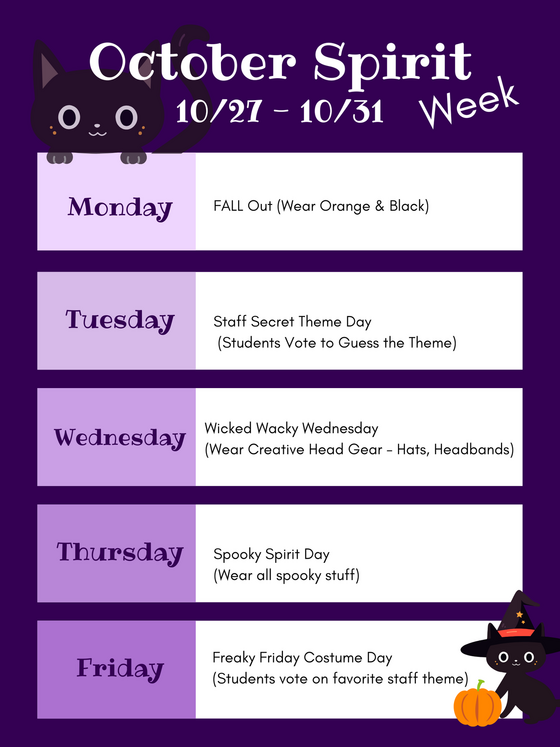 Oct Spirit week
