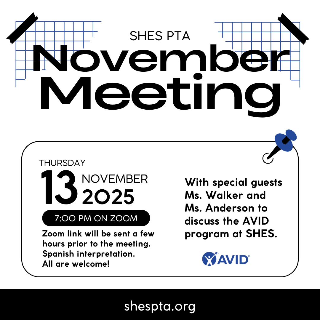 pta meeting november 13