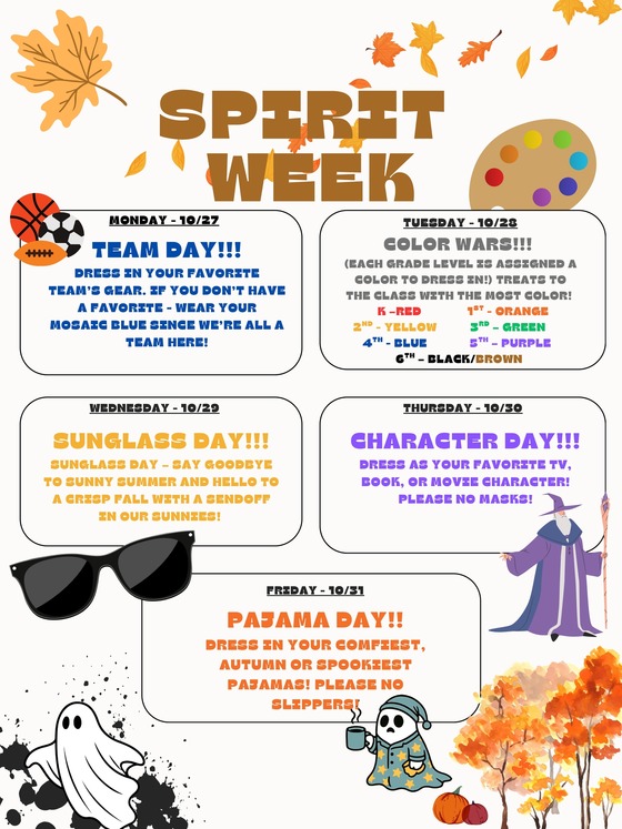 spirit week flyer