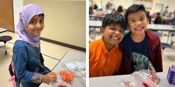 Three students, smiling!