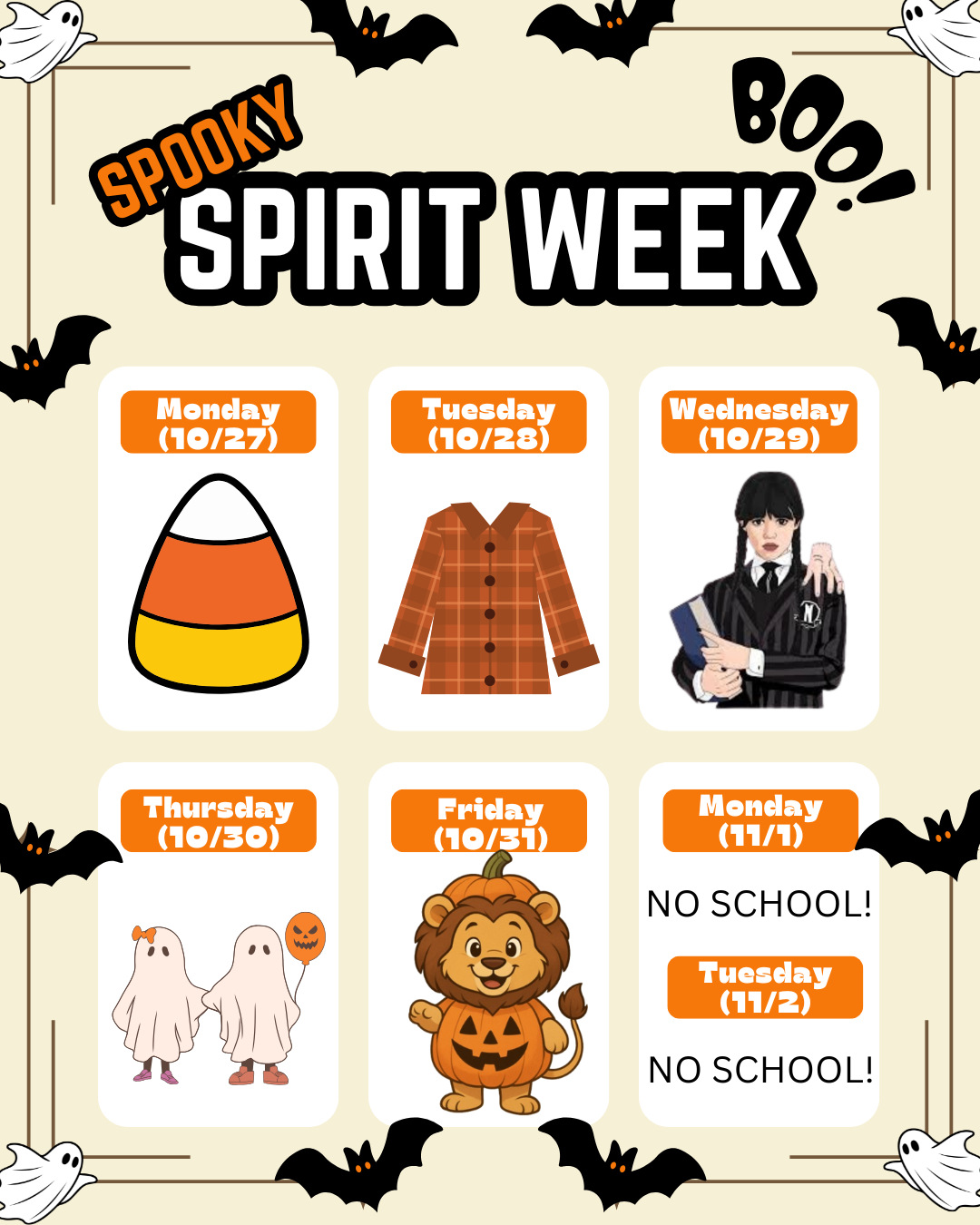 Halloween Spirit Week