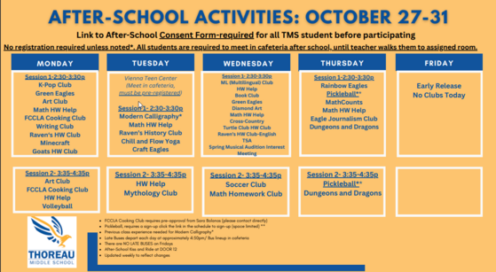 After School 10/27-31
