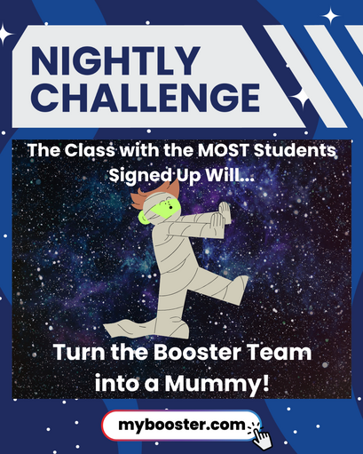 The Class That Had The Most Students Signed Up Gets To Mummify The Booster Team!