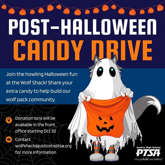 Halloween candy drive for Wolf Shack
