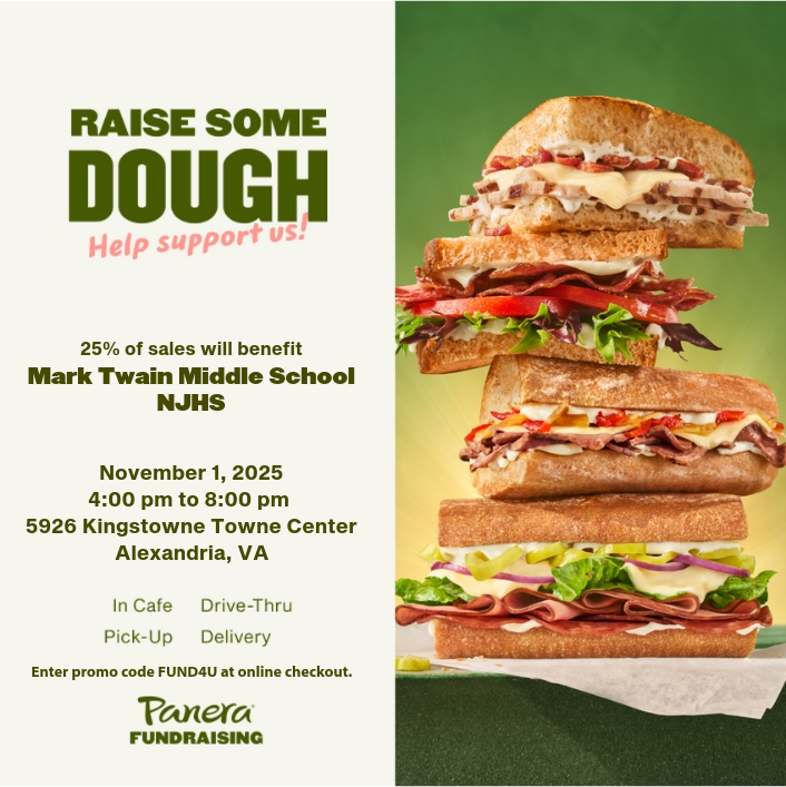 a phot of the NJHS Panera Fundraising flyer