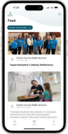 Screenshot of the FCPS app reaguring weekly reflections and two photos of educators
