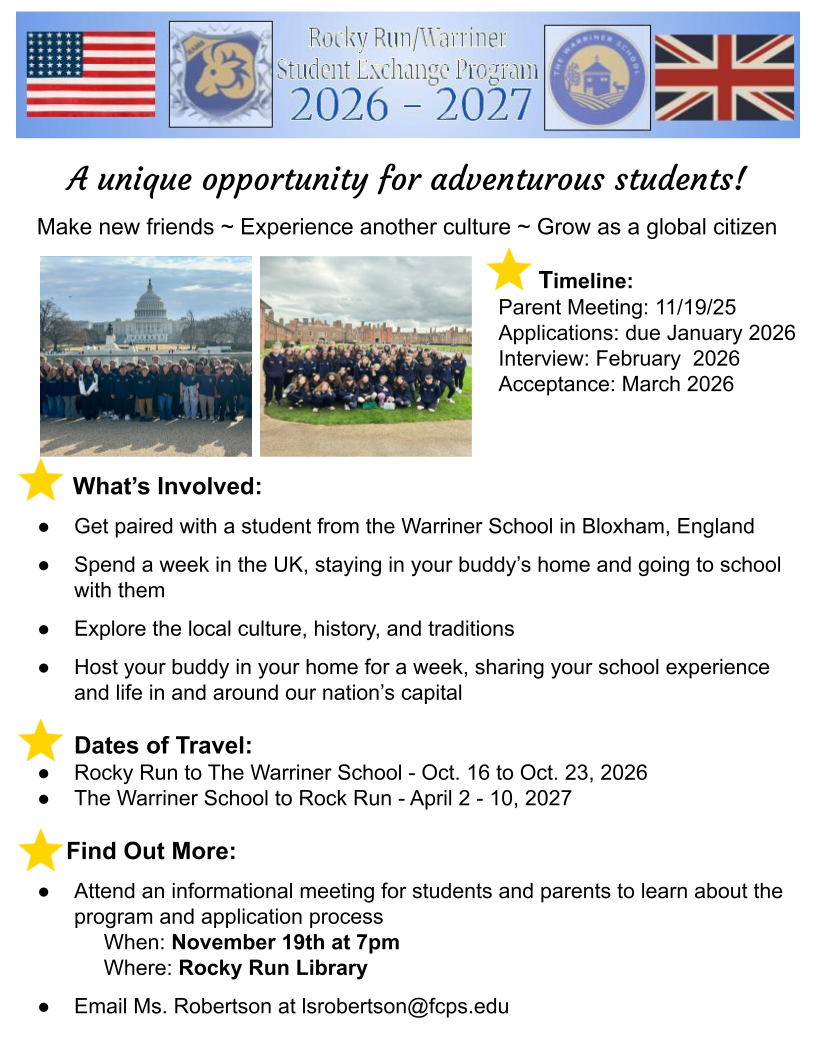 Rocky Run Exchange Program