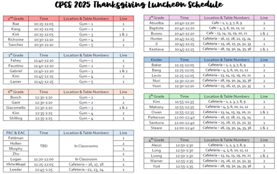 Thanksgiving Luncheon