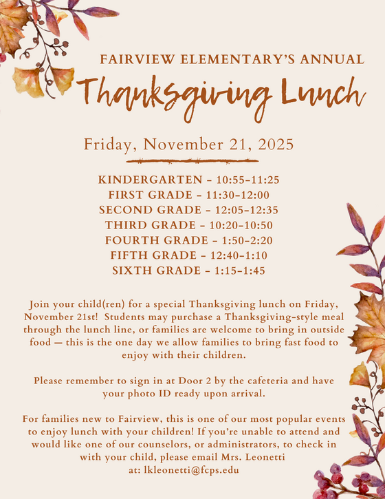 Thanksgiving luncheon flyer