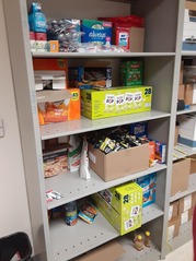 Pantry full of non-perishable snacks in the Jefferson Junction