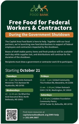 Capital Food Bank Distribution Flyer