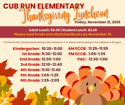 Thanksgiving Schedule
