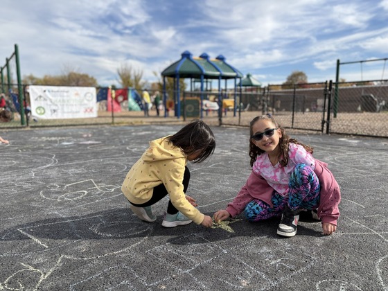 Students using blacktop 