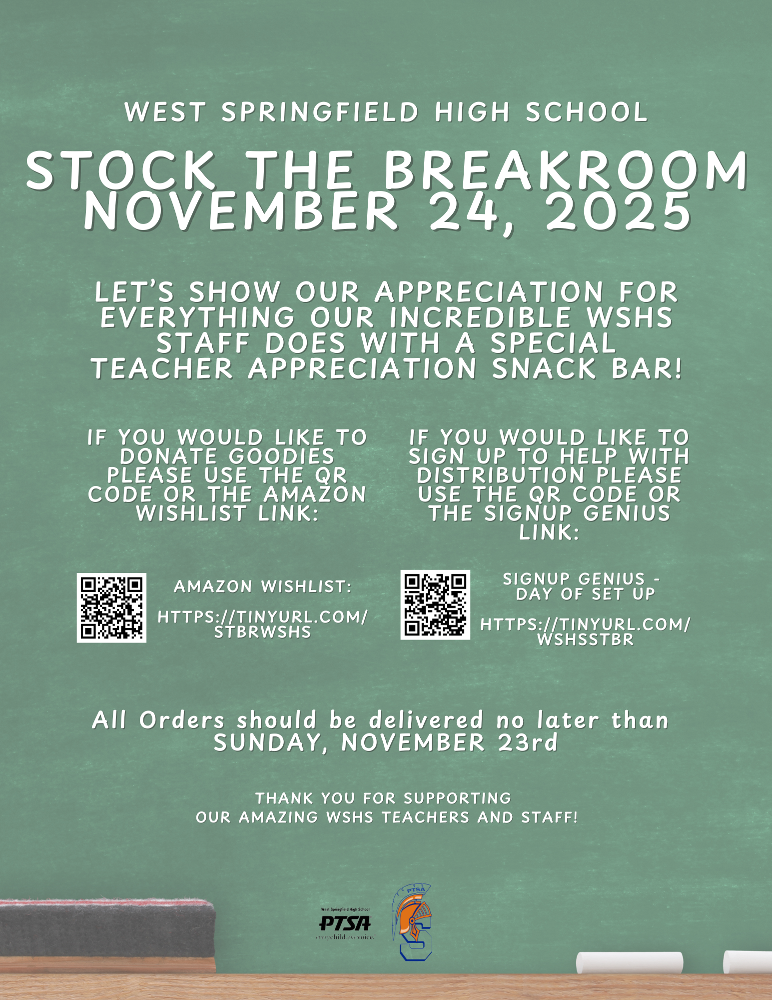 WSHS PTSA Breakrooms 2025