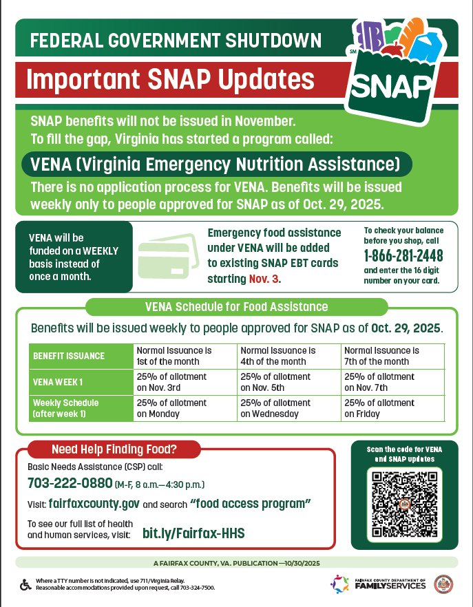 Virginia Emergency Nutrition Assistance Information