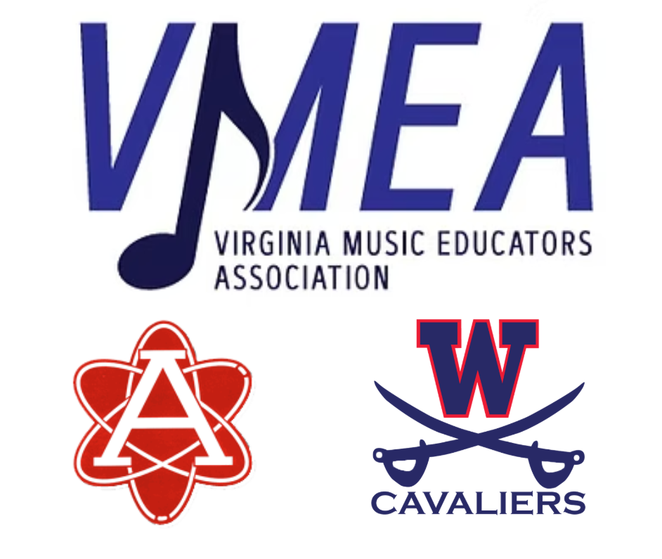 VMEA Honors Choir logo and Annandale HS and Woodson HS Logos