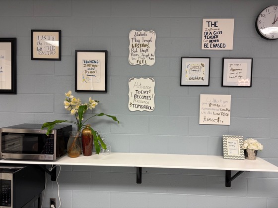 fairview teacher lounge portrait wall