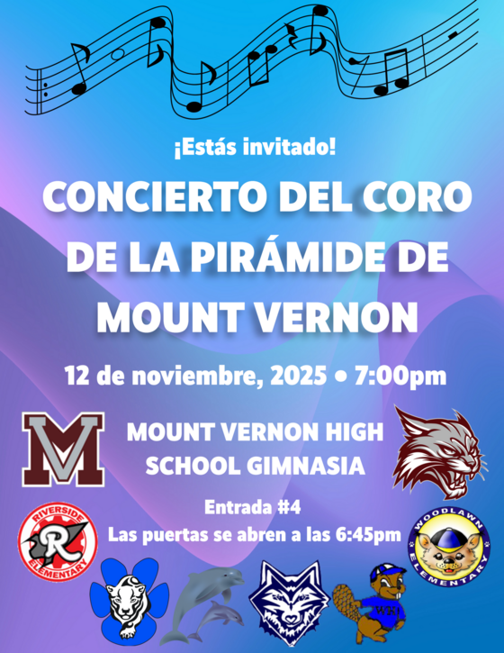 Mount Vernon Choir Flyer in Spanish