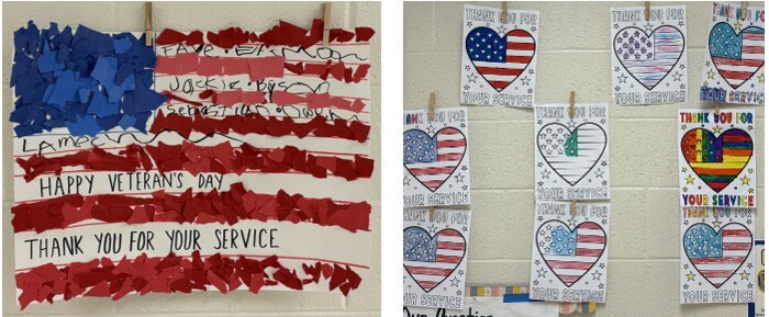 Veterans Day art made by students