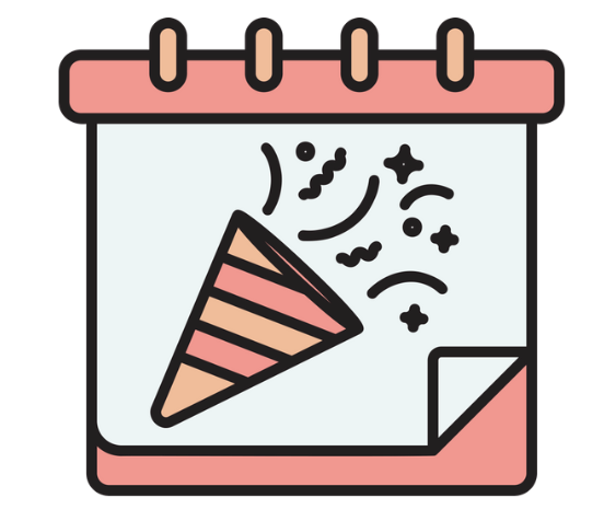 a cartoon party cone