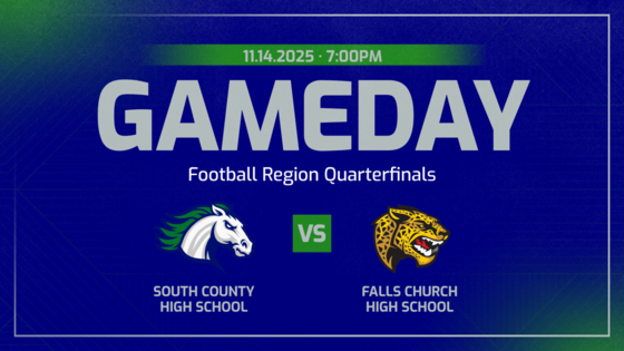 Gameday graphic for falls church high school 11.14.2025