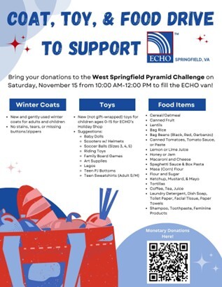 Coat, Toy, and Food Drive