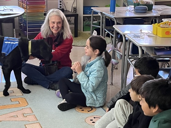 visit with a service dog in training