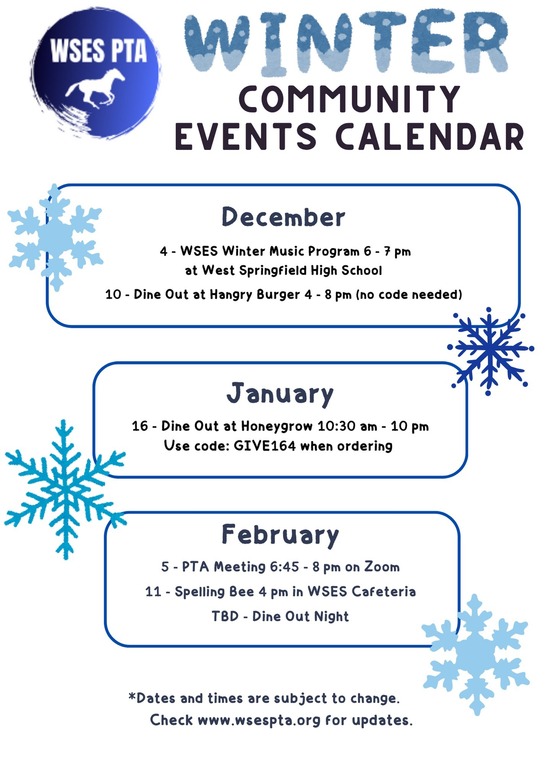 winter PTA events