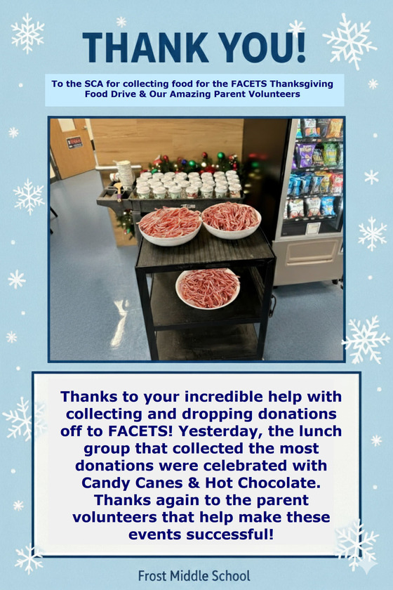 Food Drive Thank you