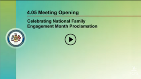 Celebrating National Family Engagement Month Proclamation