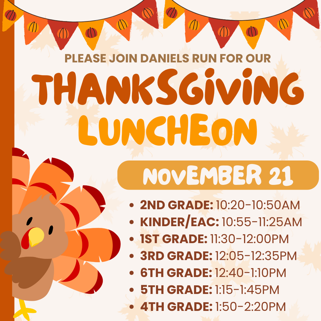 Thanksgiving Luncheon Schedule 2025
