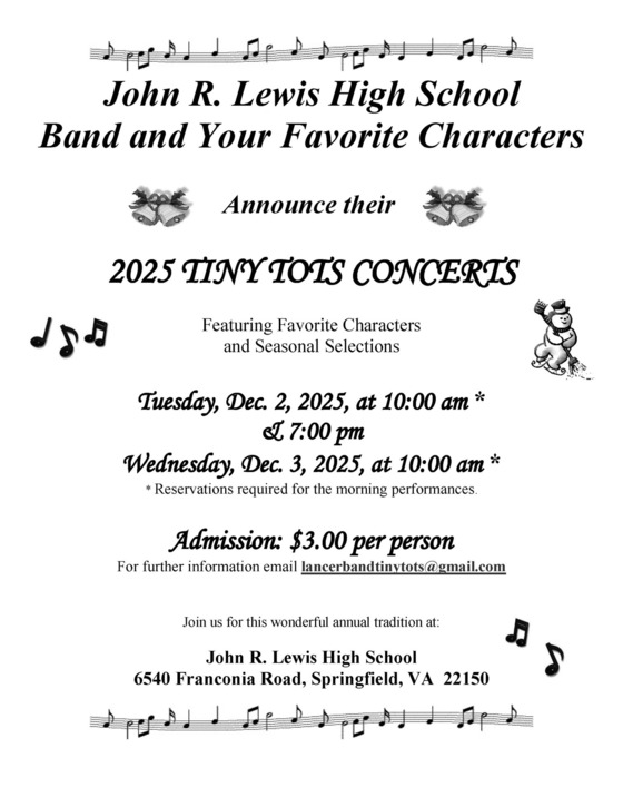 John R. Lewis High School 2025 Tiny Tots Concert